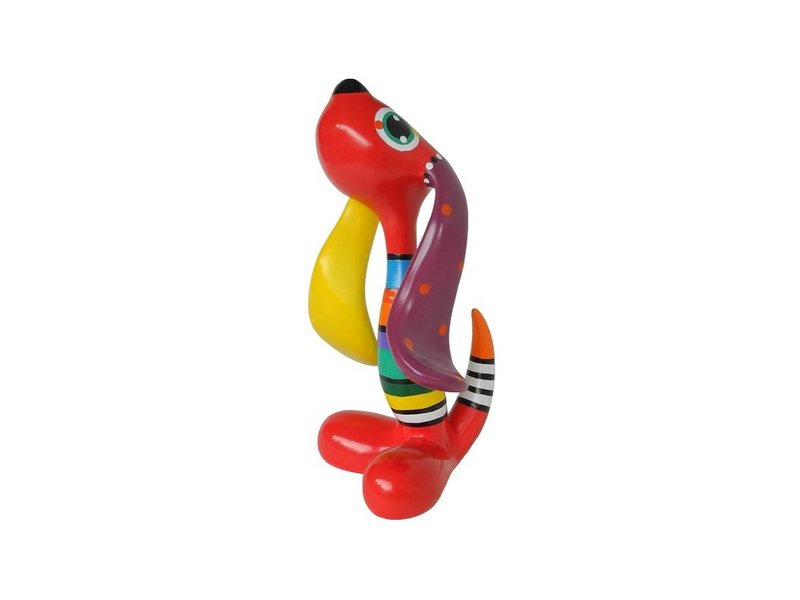 Jacky Art Dog Rix, brightly coloured animal figurine