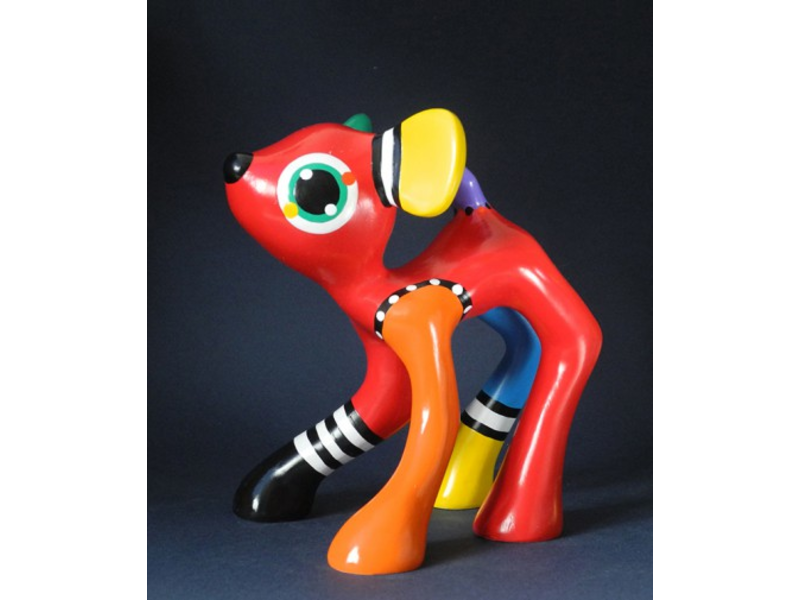 Jacky Art Jules de Ciervo, alegre estatua de animal de colores