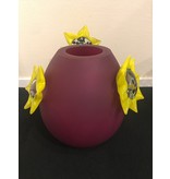 Ozzaro  Ozzaro Vase mit Sonnenblumen - bordeauxrot