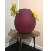 Ozzaro  Ozzaro vase with sunflowers - bordeaux red