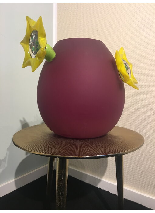 Ozzaro  Vase Sonnenblume, Glas