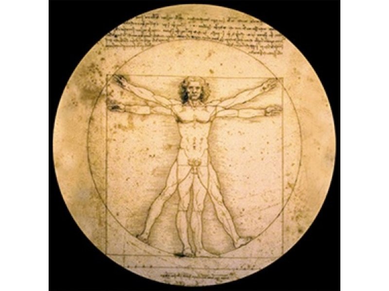 Mouseion Leonardo Da Vinci - paperweight De Man van Vitruvius