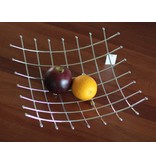 Casablanca Deco-Art Metalen vierkante Design fruitschaal - Design Fruitmand