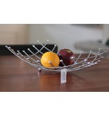 Casablanca Deco-Art Metalen vierkante Design fruitschaal - Design Fruitmand