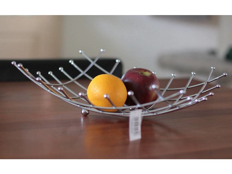 Casablanca Deco-Art Metalen vierkante Design fruitschaal - Design Fruitmand