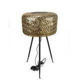 Atmospheric floor lamp in braided gold bronze