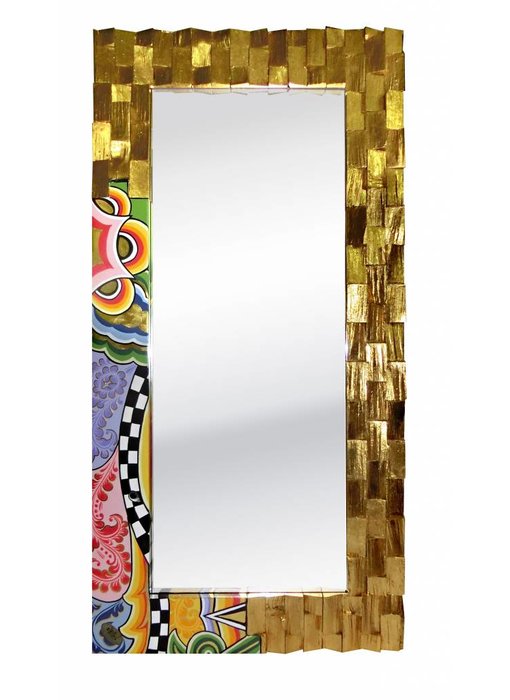 Toms Drag Mirror Golden Wood - L