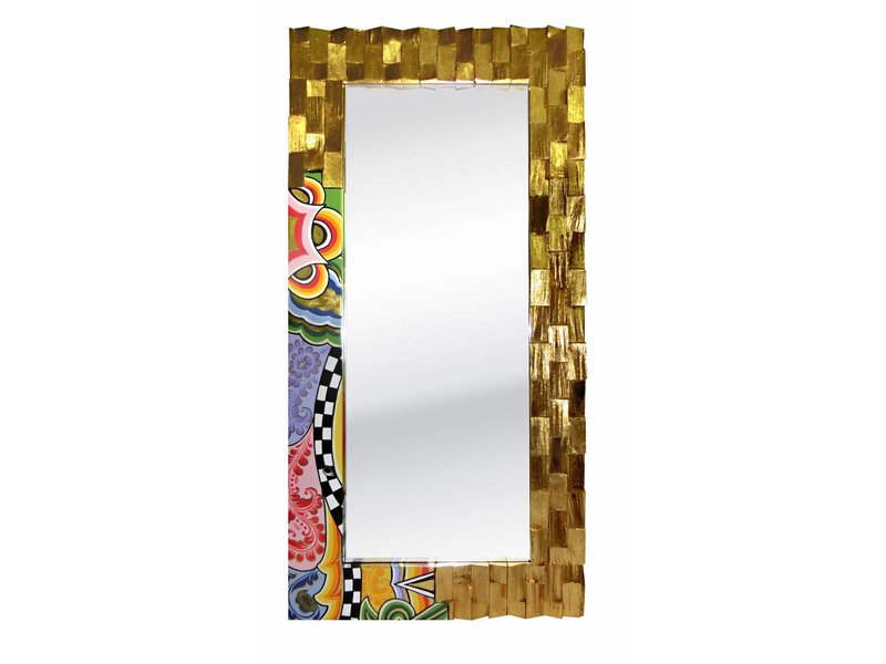 Toms Drag Rectangular mirror Golden Wood - L