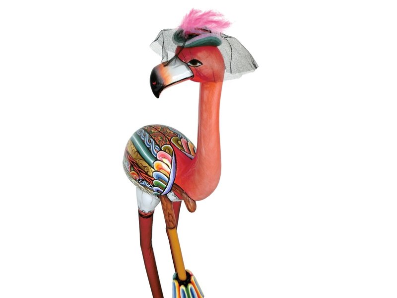 Toms Drag Pink Flamingo Felicity XL, bird sculpture