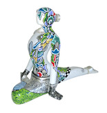 Toms Drag Yoga statue Namaste,  - Silver Line XL