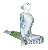 Toms Drag Yoga-Statue Namaste  - Silver Line  XL