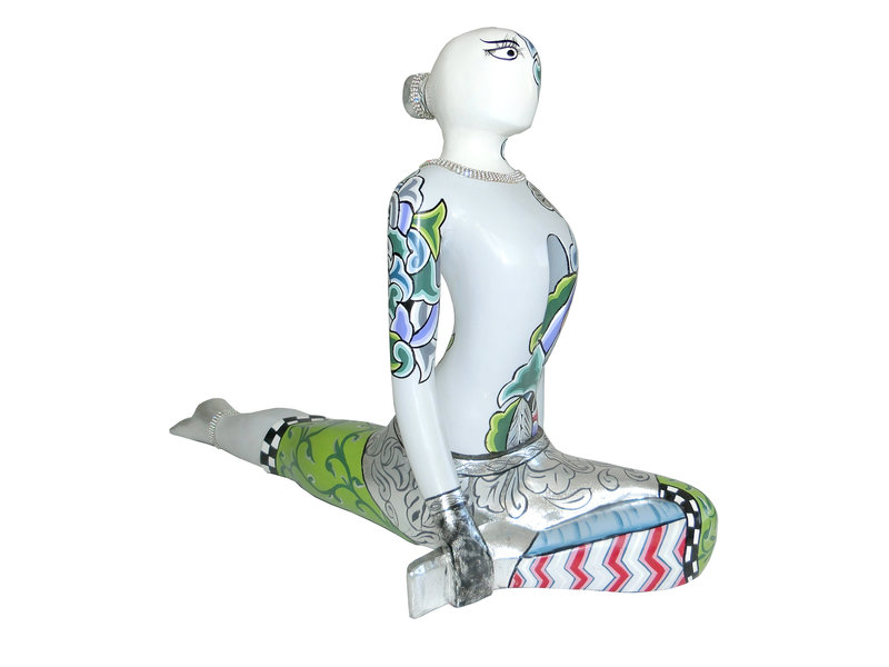 Toms Drag Yoga-Statue Namaste  - Silver Line  XL