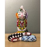 Toms Drag Estatuilla del gato de yoga Swami - S