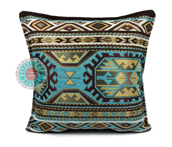 BoHo Almohada ornamental bohemia Maya Turqoise - 45 x 45