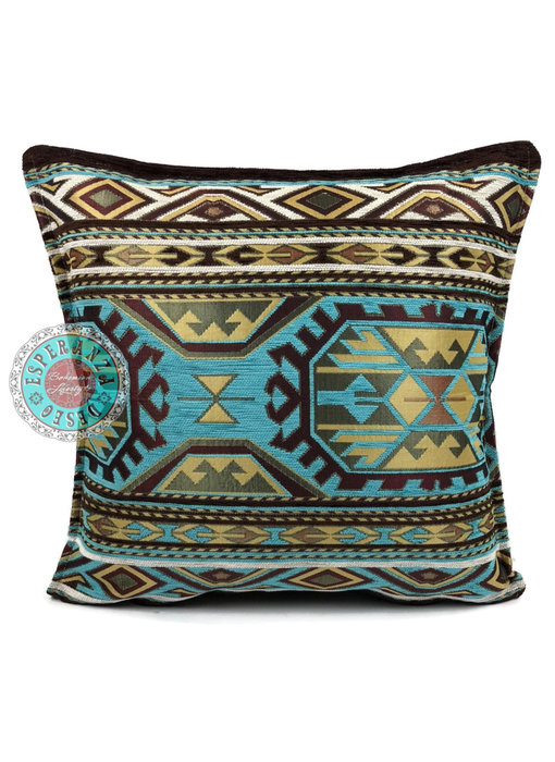 BoHo Bohemian cushion Maya Turqoise - 45 x 45