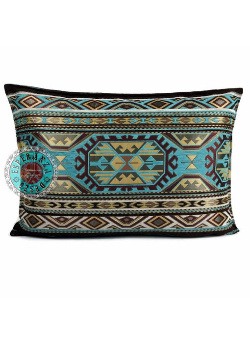 BoHo Cushion cover Maya Turqoise - 50 x 70