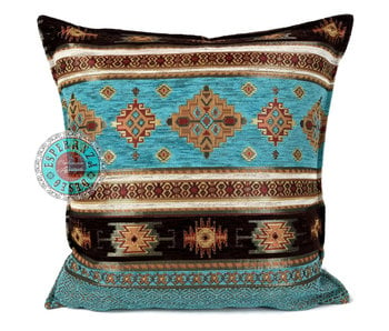 BoHo Kussenhoes Little Peru Turquoise - 45 x 45