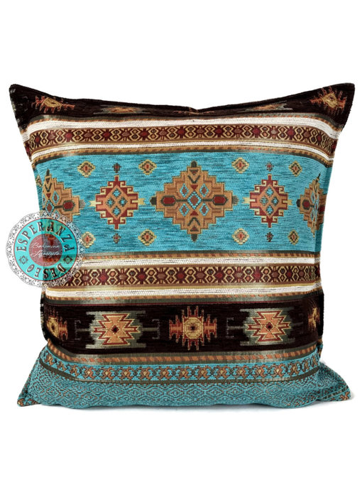 BoHo Cushion cover Little Peru Turquoise - 45 x 45