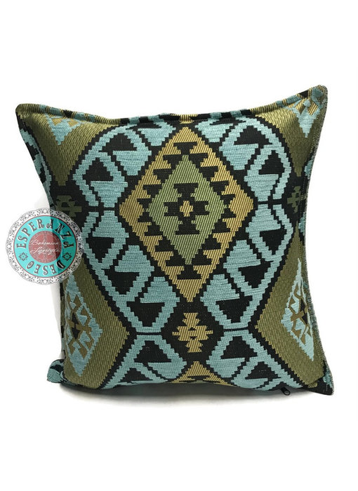 BoHo Kelim cushion  coverlight blue - 45 x 45