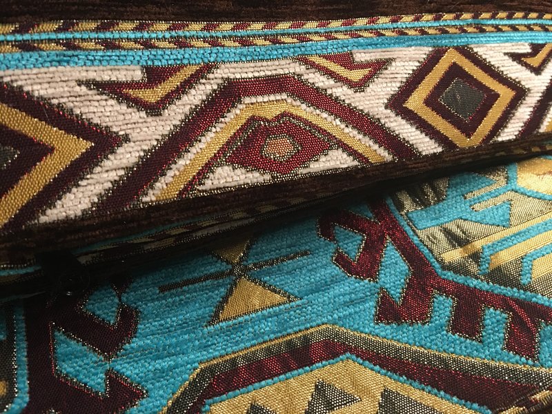 BoHo Cojín decorativo Maya Turqoise de tela para muebles de color turquesa - 45 x 45 cm