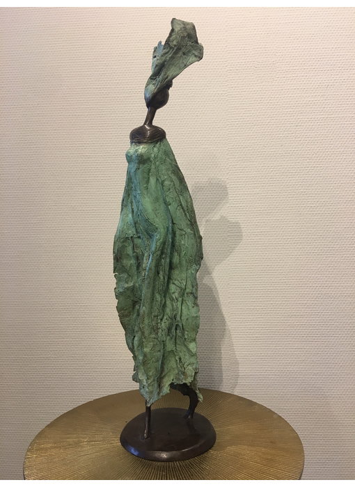 African Art Afrikanische Frauenstatue, Bronze  - XL  - VERKAUFT