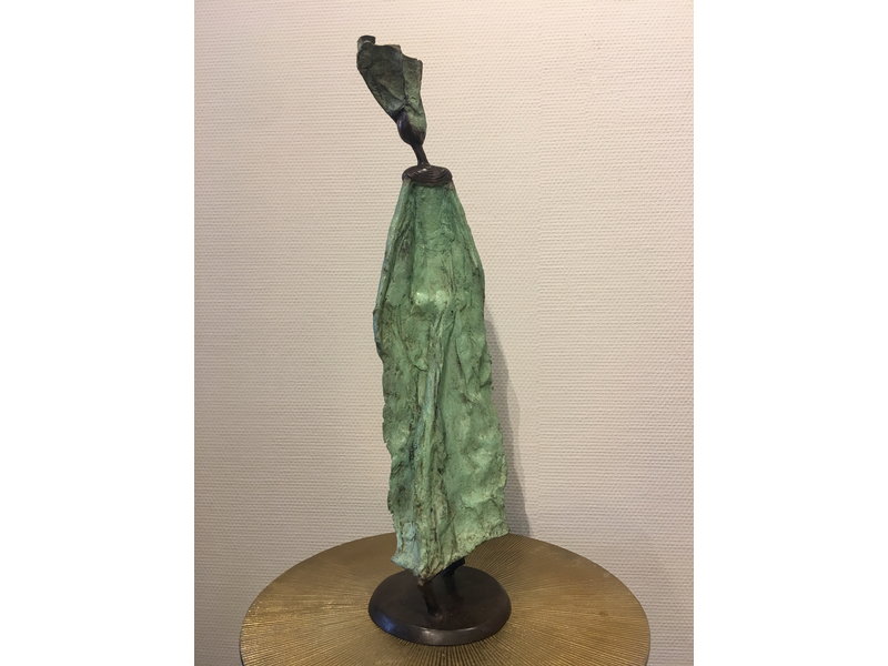 African Art Große echte Bronzestatue - Fairtrade Objekt aus Burkina Faso - XL