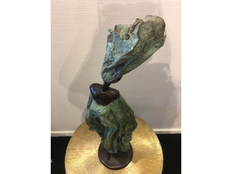 African Art Große echte Bronzestatue - Fairtrade Objekt aus Burkina Faso - XL