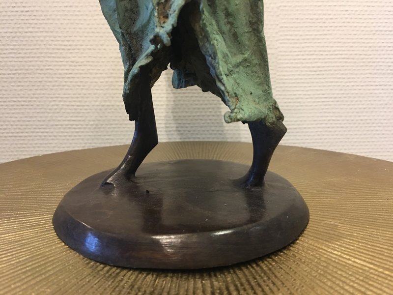 African Art Große echte Bronzestatue - Fairtrade Objekt aus Burkina Faso - XL