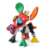 Jacky Art Cow Bea, brightly coloured animal figurine by Jacky Zeegers