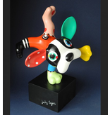 Jacky Art Dog Boris, brightly coloured Pop-Art animal figurine  Jacky Zeegers