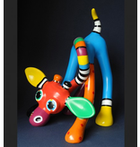 Jacky Art bunte Pop-Art-Kunstskulptur Giraffe