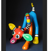 Jacky Art colorido arte pop escultura jirafa