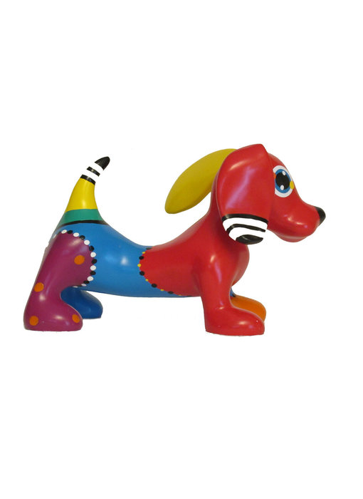 Jacky Art Colorido objeto de arte Jonno, perro salchicha