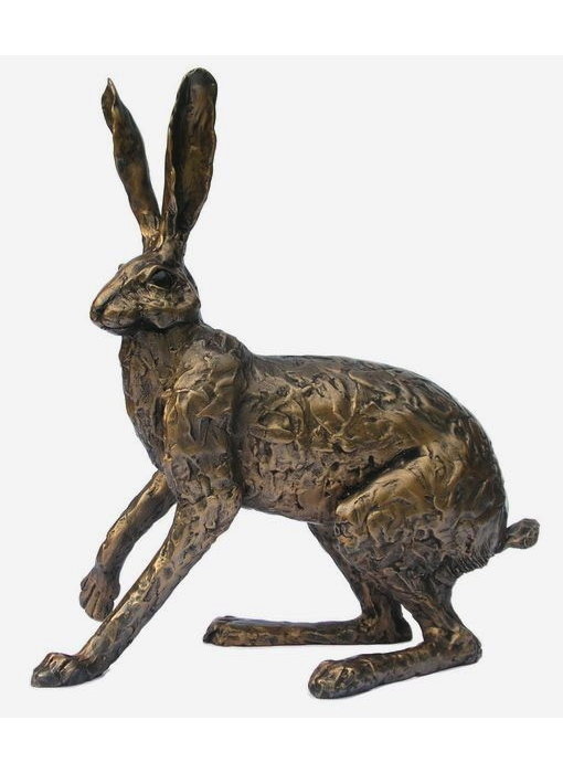 Frith Startled hare sculpture - L