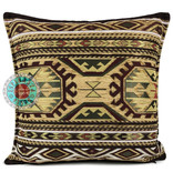 BoHo Ornamental cushion Maya in ochre, yellow and brown 45 x 45 cm