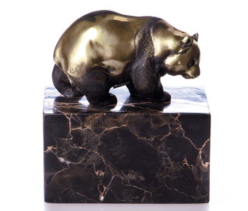 Oso panda de bronce