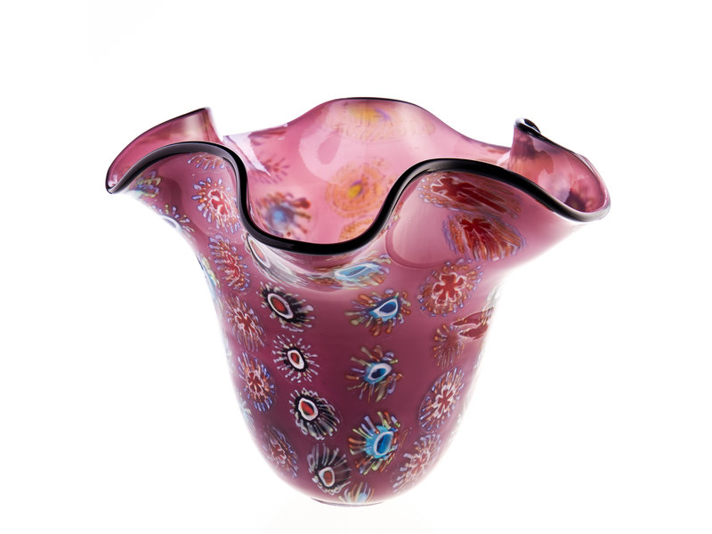 Lilac colored glass vase