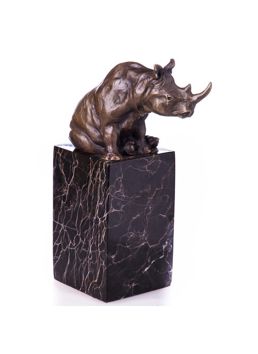 Bronze Nashorn - sitzend