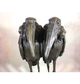 Bronzen Maraboe ooievaars koppel - vogelobject