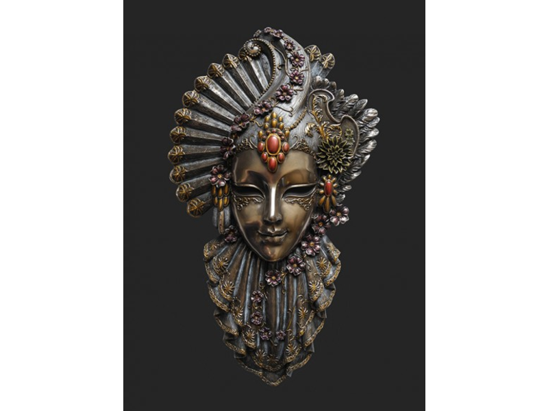 Peacock Mask of Venice Wall Sculpture