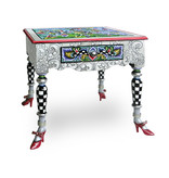 Toms Drag Side table Versailles collection with with silver decorations