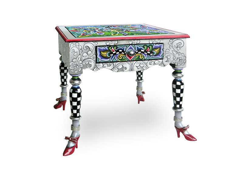 Toms Drag Side table Versailles collection with with silver decorations