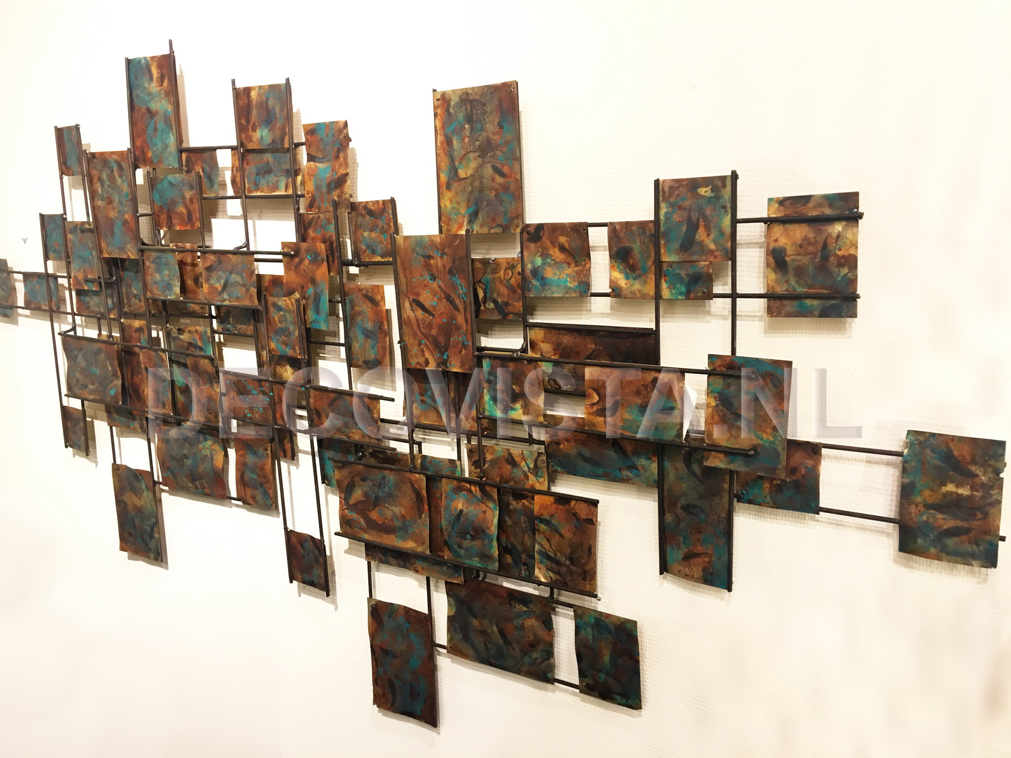 C. Jeré Artisan House Metal Wall Art sculpture Vintage Grid