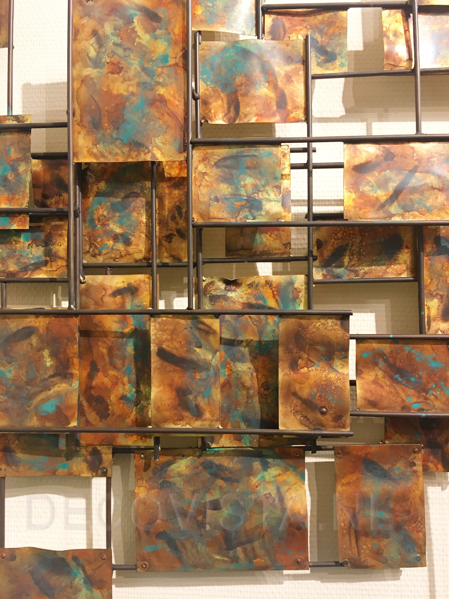 C. Jeré Artisan House Metal Wall Art sculpture Vintage Grid