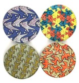 Mouseion Set of four coasters in holder of M.C. Escher