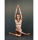 BodyTalk Estatuilla de yoga en oro rosa, postura Surya Namaskar, el saludo al sol