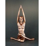 BodyTalk Yoga figurine in rose gold, Surya Namaskar pose, the sun salutation