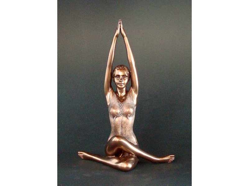 BodyTalk Yoga figurine in rose gold, Surya Namaskar pose, the sun salutation