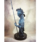 Bust Mohican warrior on marble pedestal