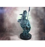 Bust Mohican warrior on marble pedestal